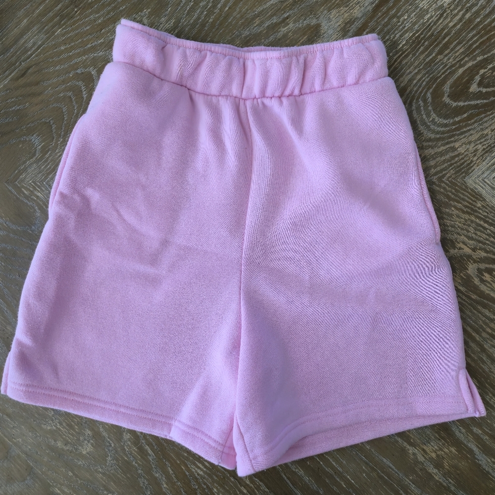 No Boundaries bubblegum pink fleece lounge shorts XXS (00) w/ pockets